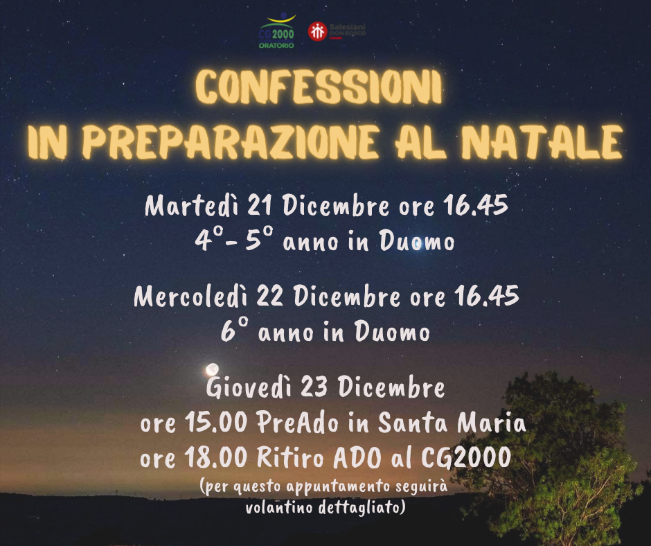 Read more about the article Confessioni in preparazione al Natale