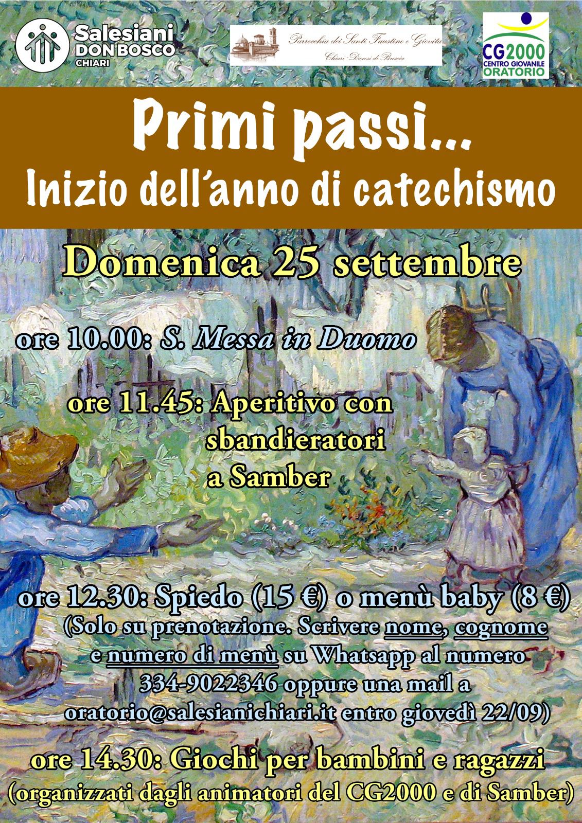 Read more about the article INIZIO ANNO CATECHISTICO