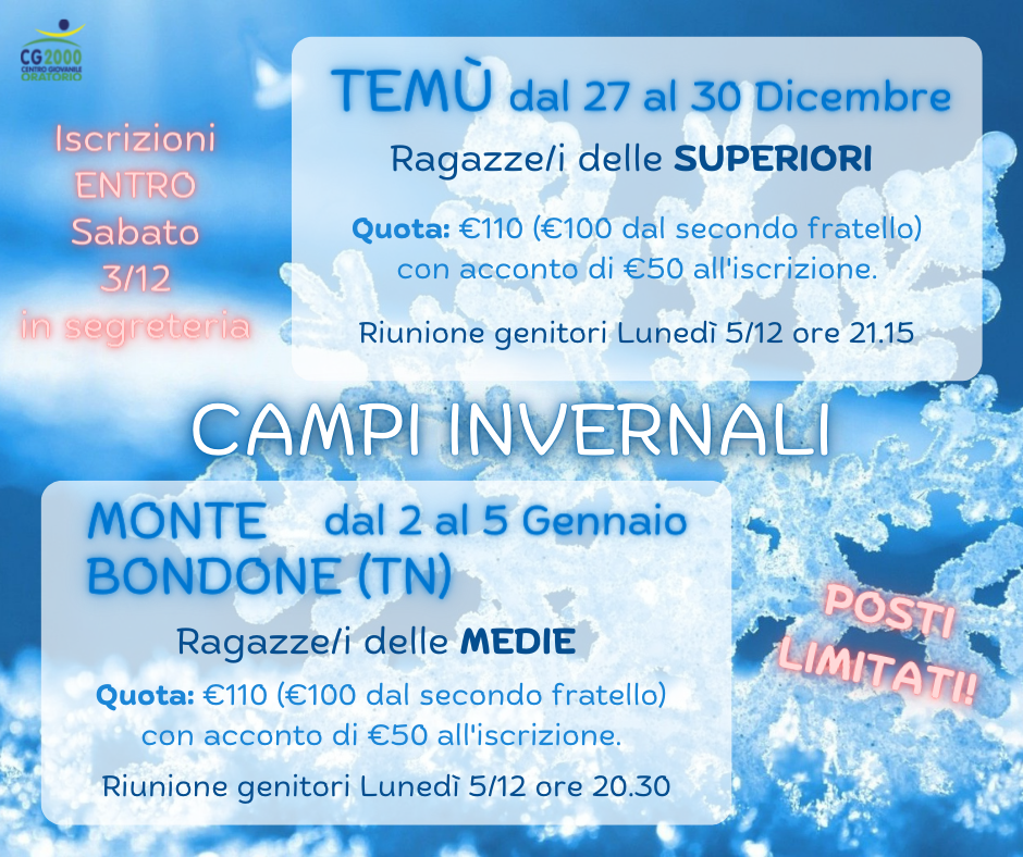 Read more about the article CAMPI INVERNALI