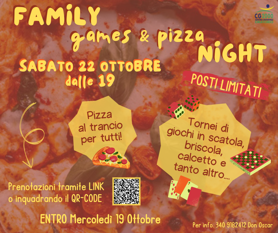 Read more about the article SERATA FAMIGLIE – Family games and pizza night