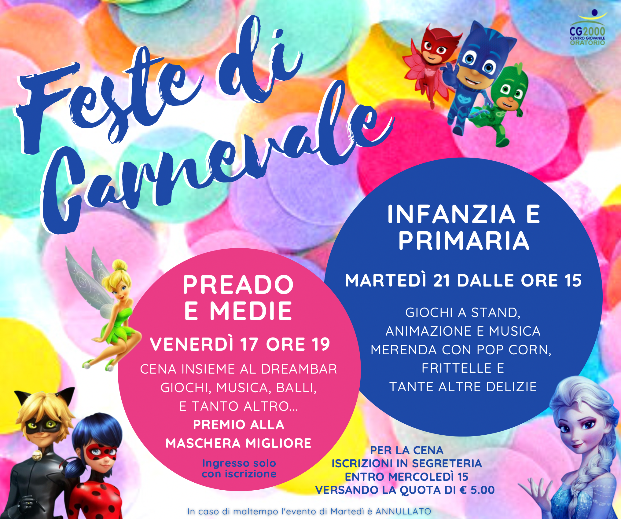 Read more about the article Carnevale 2023 – Feste al CG