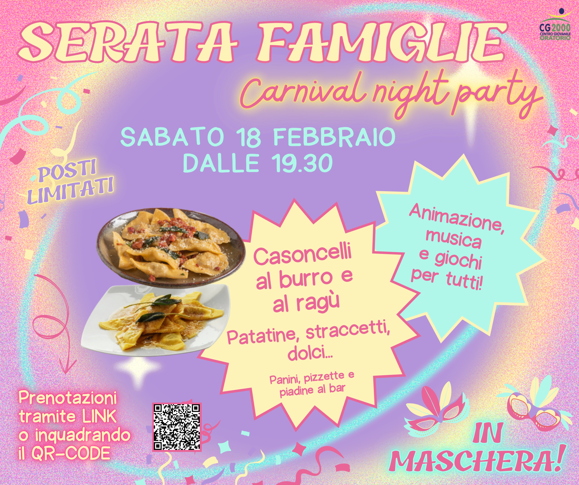 Read more about the article SERATA FAMIGLIE – Carnival night party