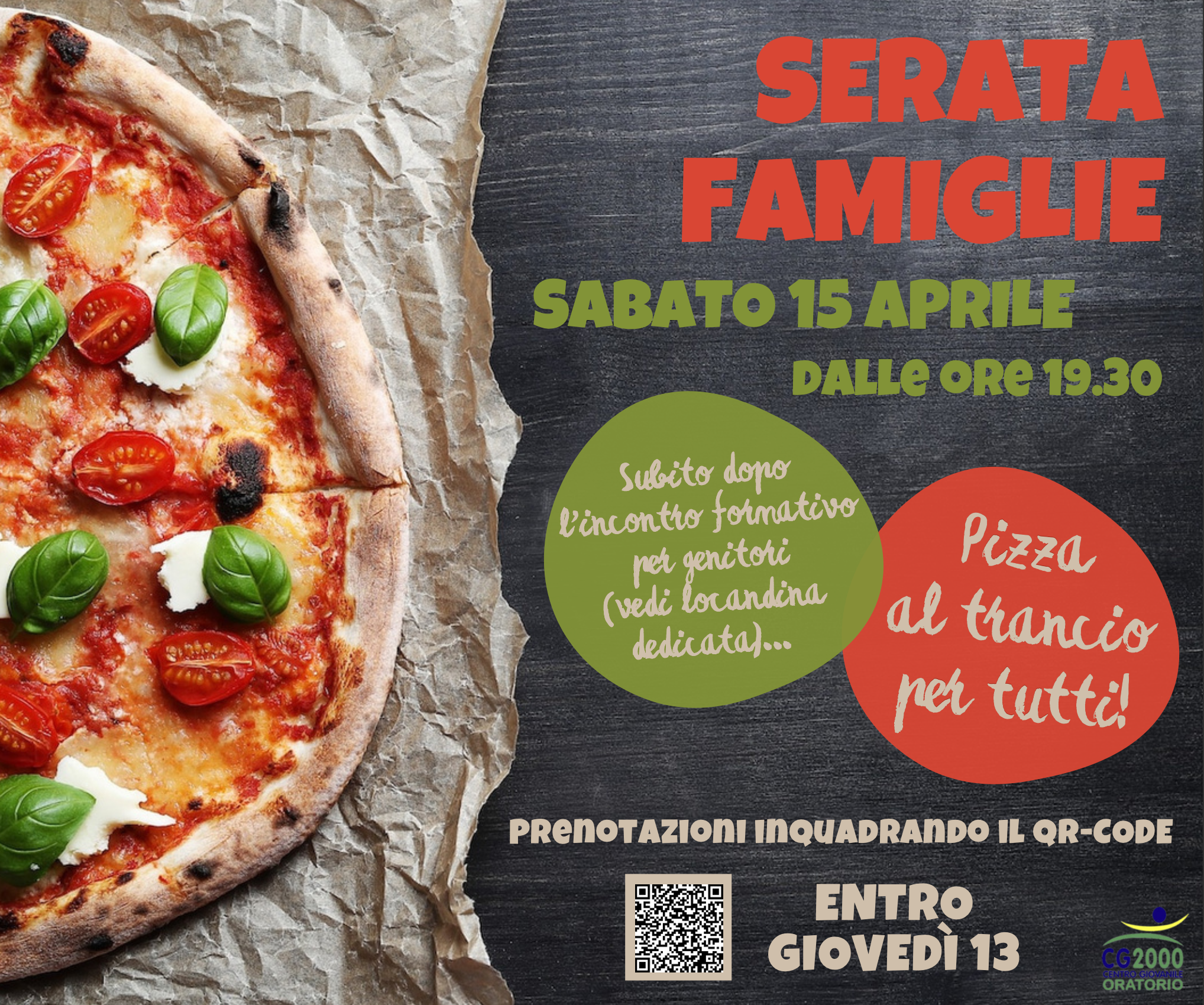 You are currently viewing SERATA FAMIGLIE – Sabato 15 Aprile