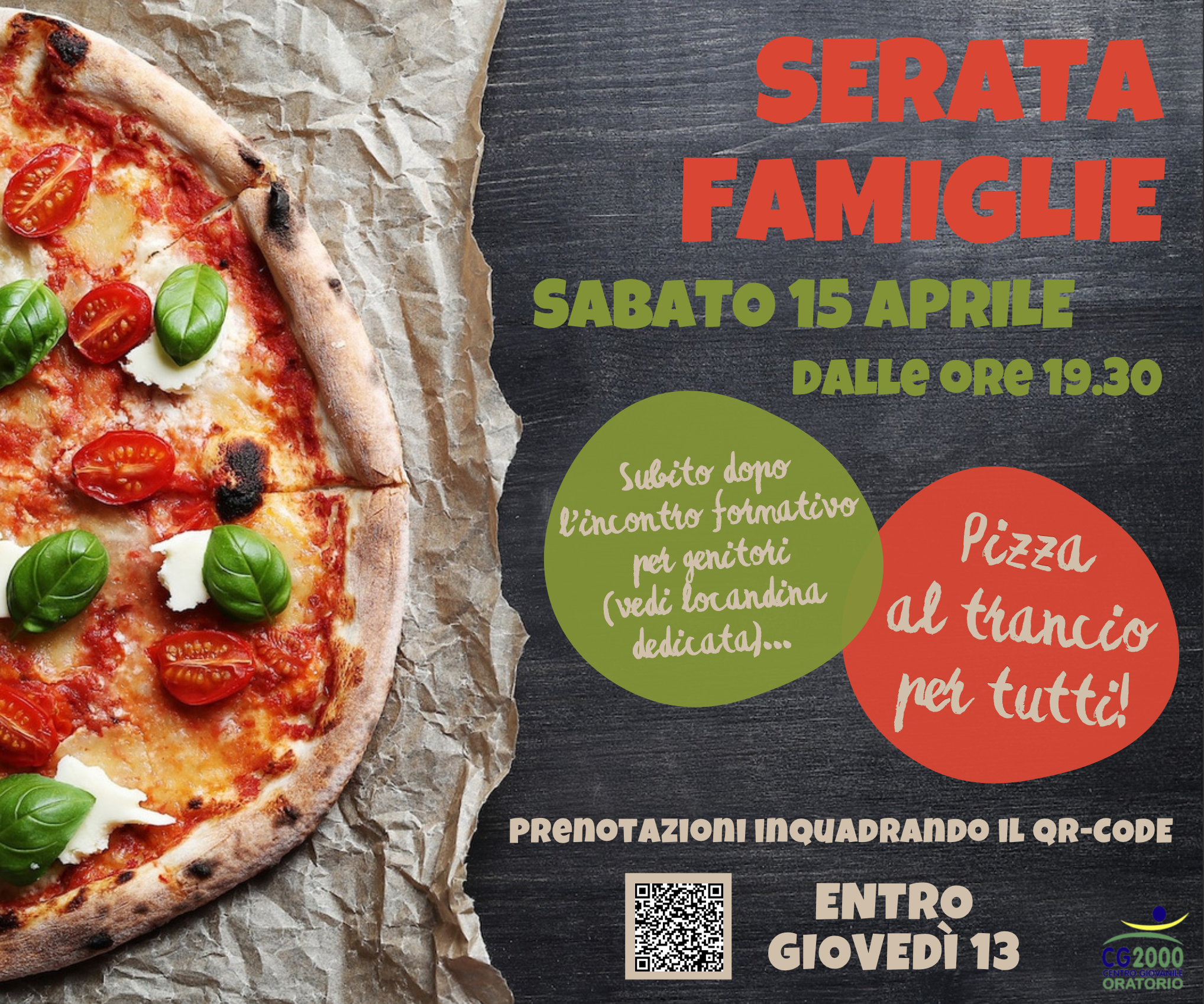 Read more about the article SERATA FAMIGLIE – Sabato 15 Aprile