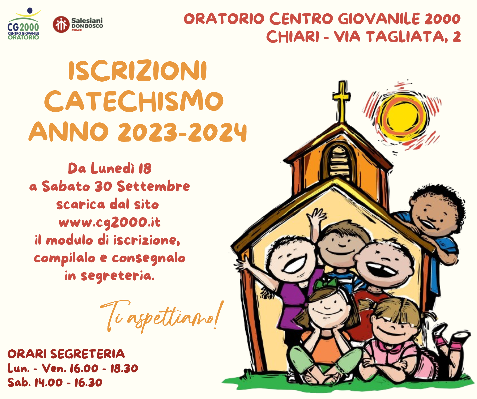 Read more about the article Iscrizioni Catechismo anno 2023-2024