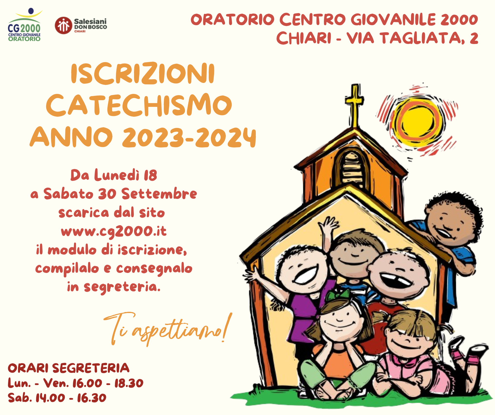 Read more about the article MODULO di iscrizione al CATECHISMO 2023-2024