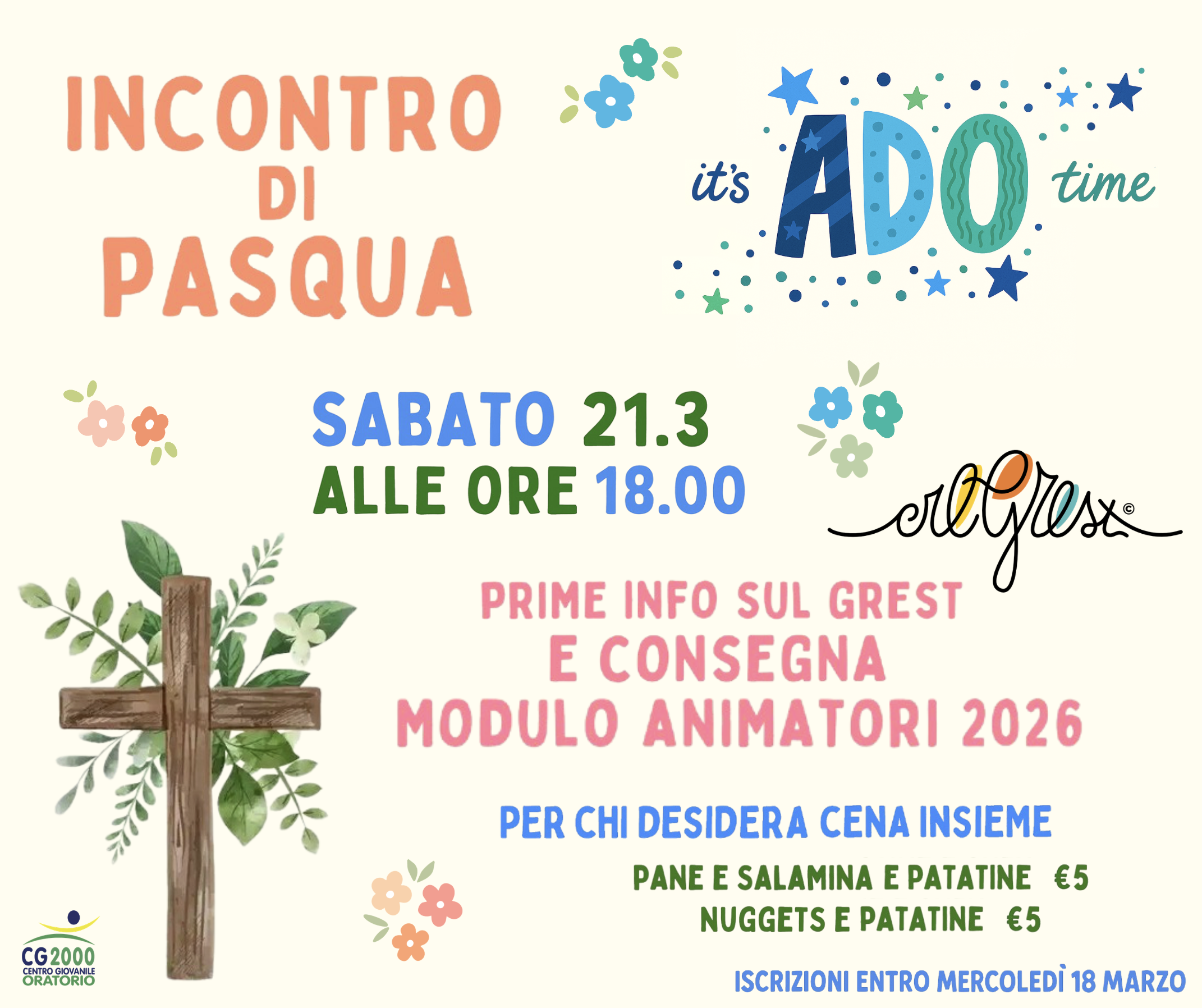 You are currently viewing Incontro di PASQUA… e prime info GREST!